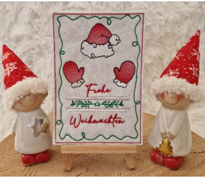 ADVENTSKALENDER 18. Dezember - Stickserie ITH Postkarte Teebeutel